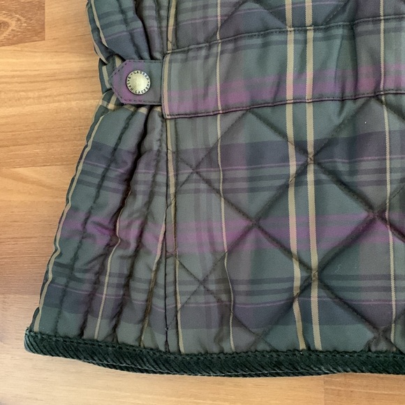 Lauren Ralph Lauren Olive Quilted Plaid Puffer Vest Women’s Size Petite Large - Picture 9 of 16